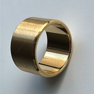 NEW 18K Gold plated Engrave stainless steel Ring band #UNISEX